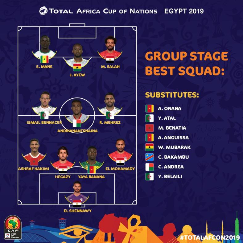 AFCON 2019: Jordan Ayew and Mubarak Wakaso named in the Team of the group stages AFCON 2019: Jordan Ayew and Mubarak Wakaso named in the Team of the group stages